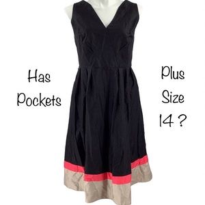 Calvin Klein Sleeveless Striped Hem Dress